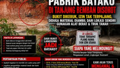 Pabrik Batako di Tanjung Bemban Disorot, Bukit Dikeruk untuk Bahan Baku? Legalitas dan Asal Material Dipertanyakan